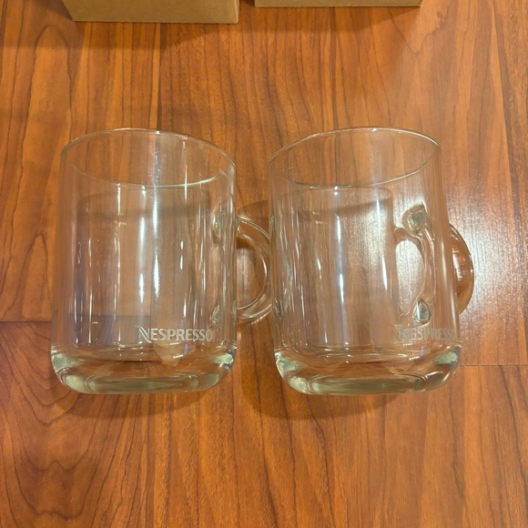 Nespresso Dining Nib Nespresso Set Of Two Glass Vertuo Coffee Mugs